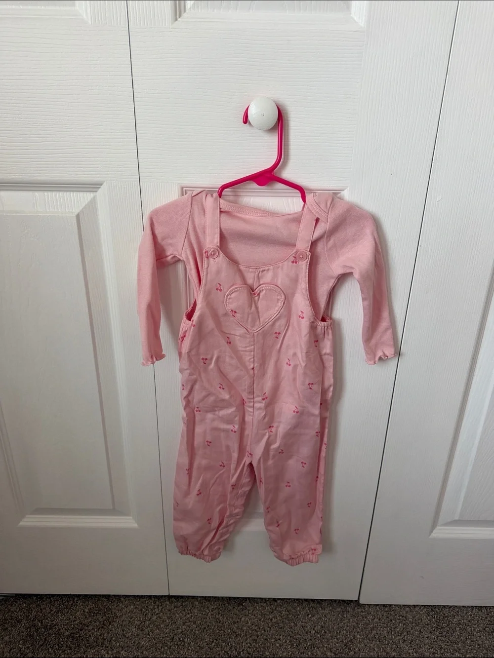 Carter's Pink Heart-Detail Girls' One-Piece Bodysuit